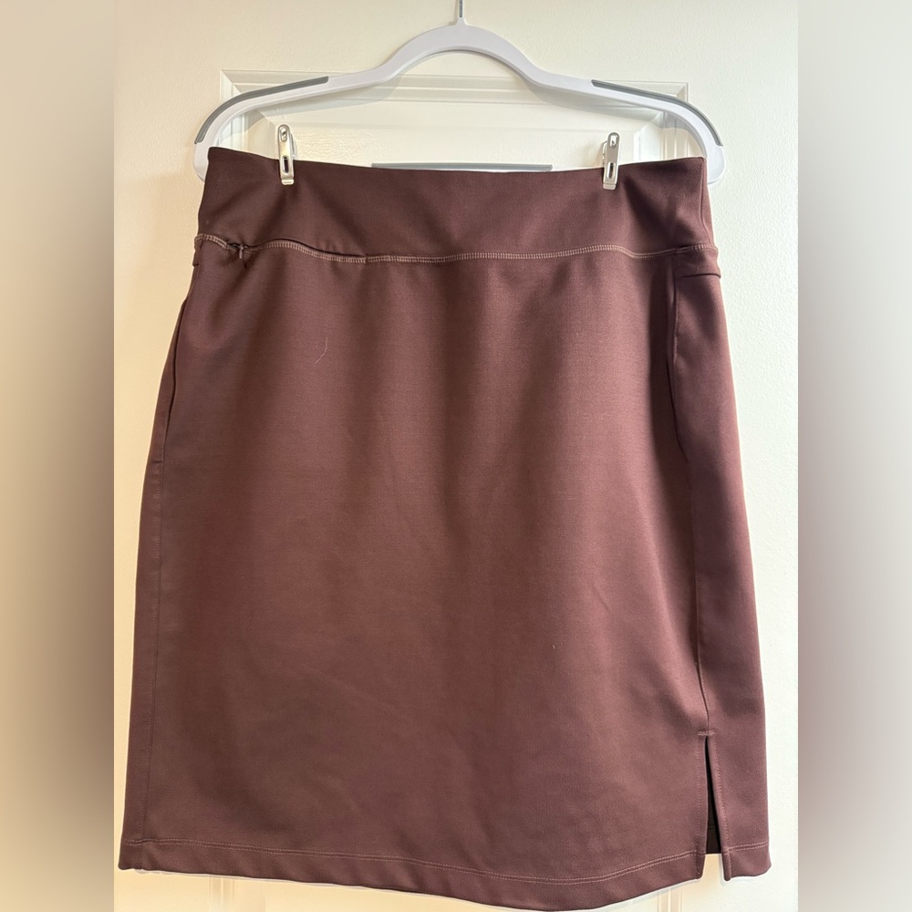 Duluth Trading Co. Women's Midi Skirt in Dark Plum (hard to photograph)